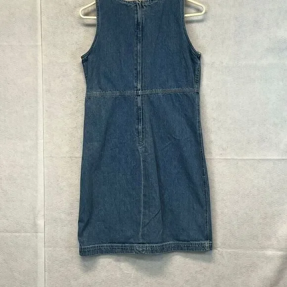 Y2K OLD NAVY Dress Women’s Sz 6 Blue Jeans Denim Mini Sleeveless Sheath Vintage - Picture 10 of 12